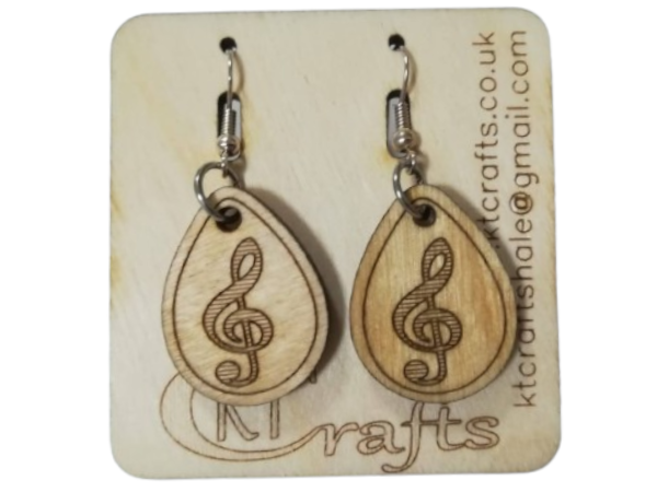 Treble Clef - Earring Pair